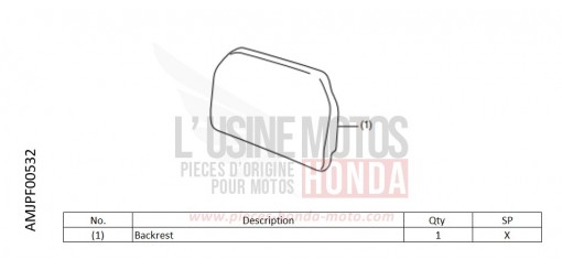 BACKREST CRF1100D2N de 2022